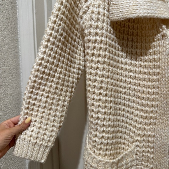 dRA Los Angeles Anthropologie Graham Chunky Knit Long Waffle Cardigan - Picture 6 of 10